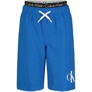 Calvin Klein Big Boys Heritage Swim Board Shorts - Neon Blue - Size Large